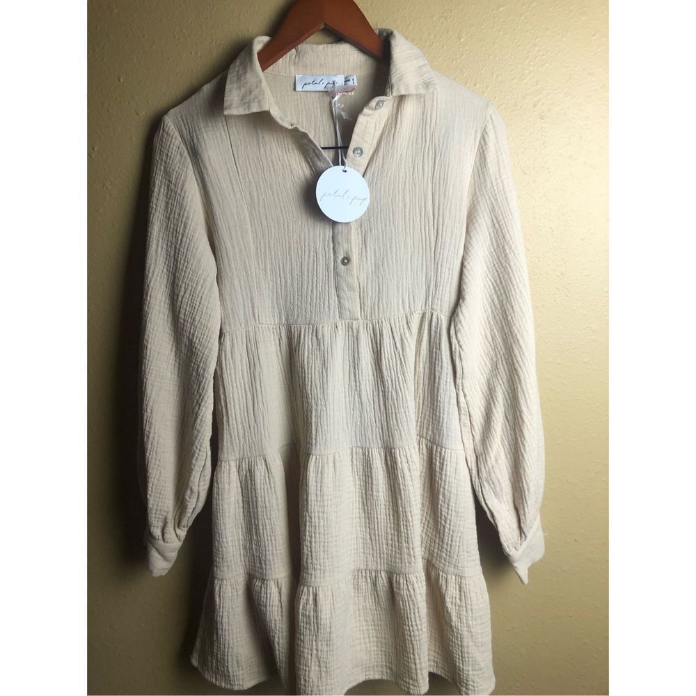 NWT Petal & Pup Cream Long Sleeve Dress size 2